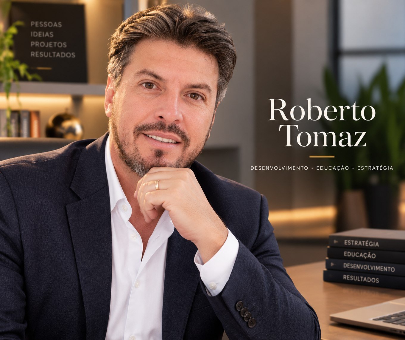 Roberto Tomaz em ambiente profissional